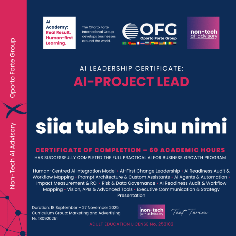AI-projektijuhi 6-nädalane arenguprogramm (2026) - Image 5